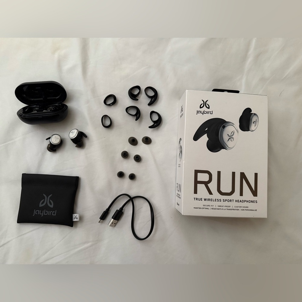 Jaybird RUN Wireless Sport Headphones - Silver